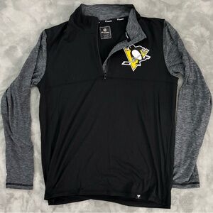 Fanatics Black and Gray Dri-fit Quarter-Zip Pullover